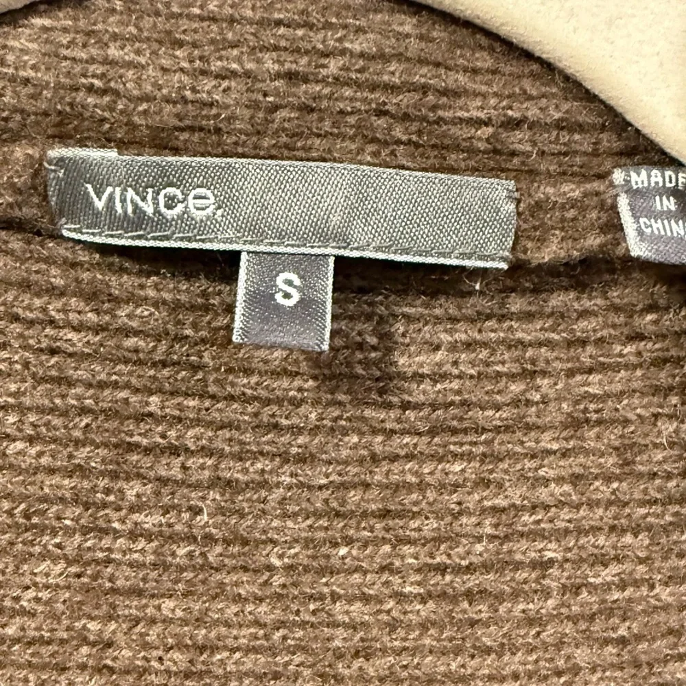 Vince Wool Yak Blend Open Front Shawl Collar Cardigan Sweater Women’s Size Small